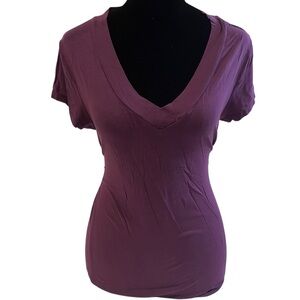 y2k purple v neck top medium